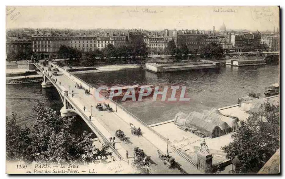 Paris — La Seine au Pont des Saints-Pères — LL. n° 1150 - Recto