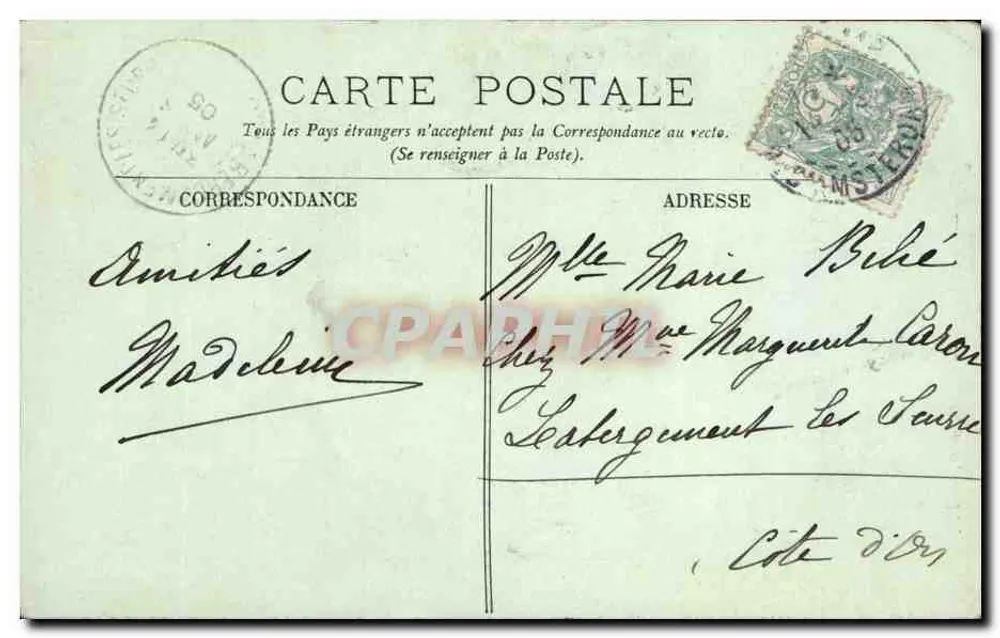 Paris — Notre-Dame — Uma Chimière — LL. — n° 449 - Verso