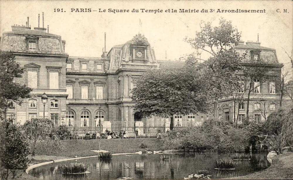 Paris — Square du Temple und das Rathaus des 3. Arrondissements — C. M. n°191 - Vorderseite