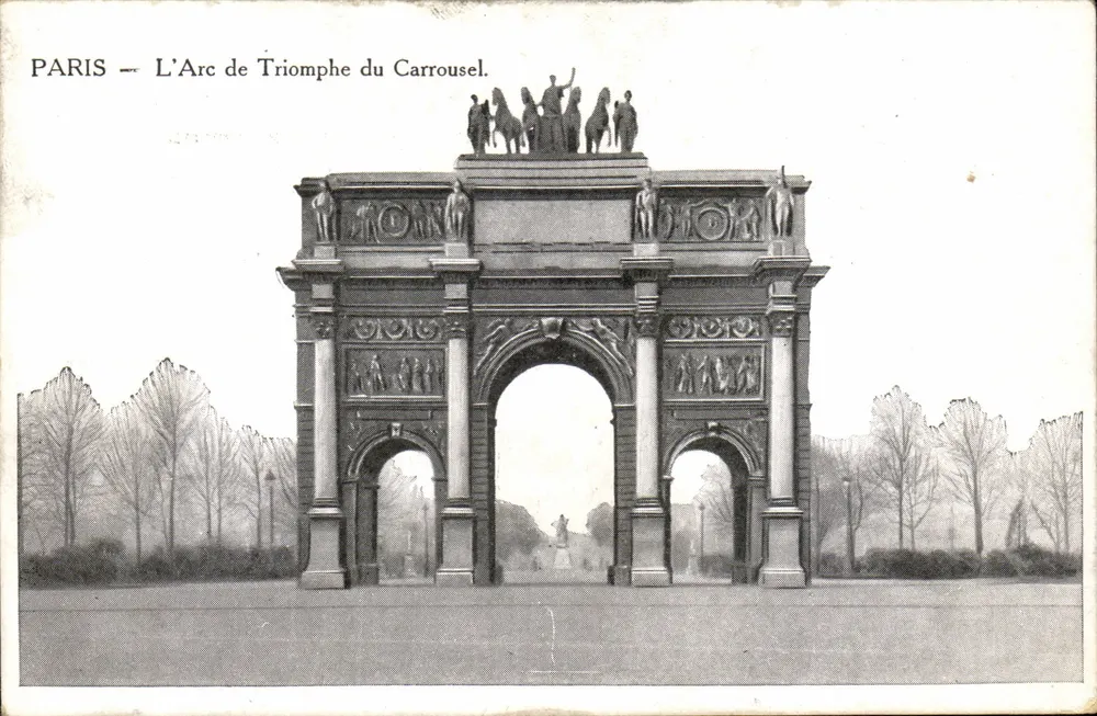 PARIS — O Arco do Triunfo do Carrousel — Carte postale ancienne - Frente