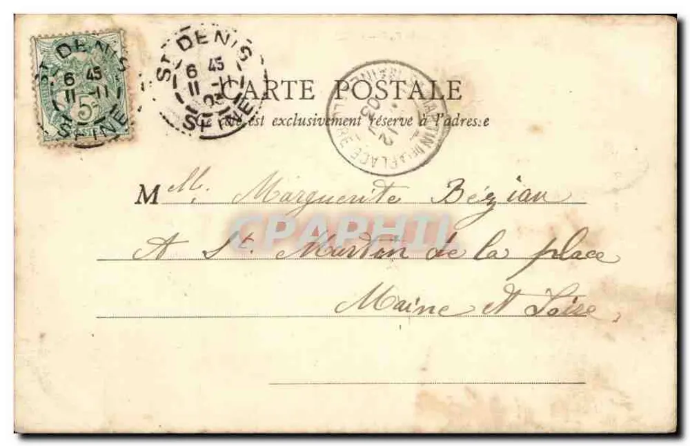 Igreja de São Dionísio de l'Estrée — Paris — B.F. Paris - Verso