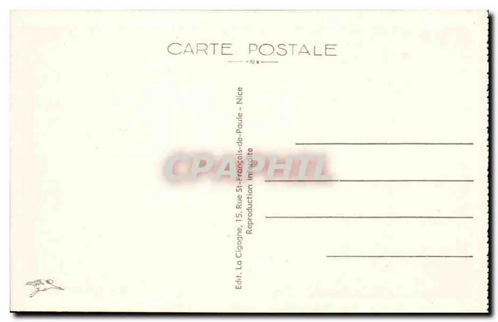 Monte Carlo — Le Casino — La Salle Blanche — Éditeur La Cigogne, Nice - Verso