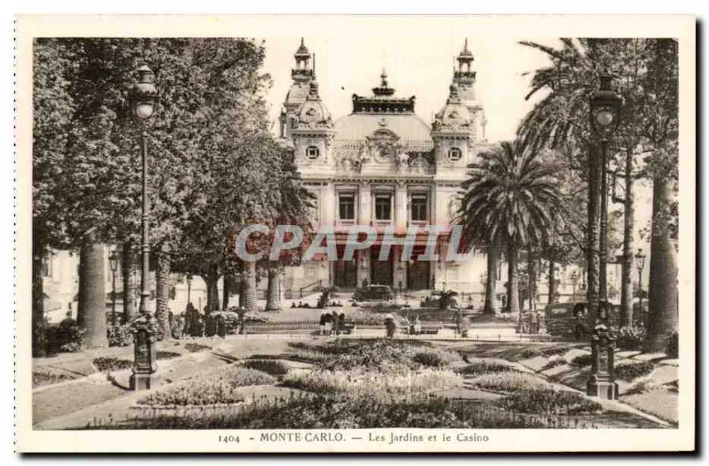 Monte Carlo — Die Gärten und das Casino — CPHAPHIL 1404 - Vorderseite