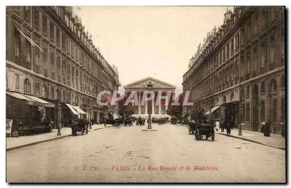 Parigi — La Rue Royale e la Madeleine — C. J. 130 - Recto