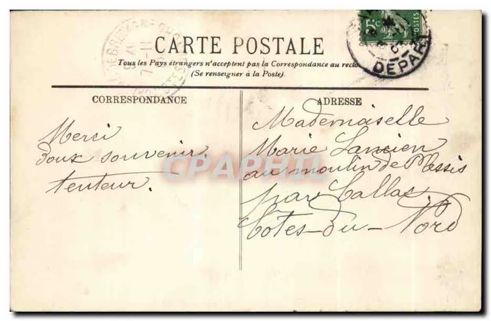 Paris — O Museu de Cluny — LL. n°98 - Verso