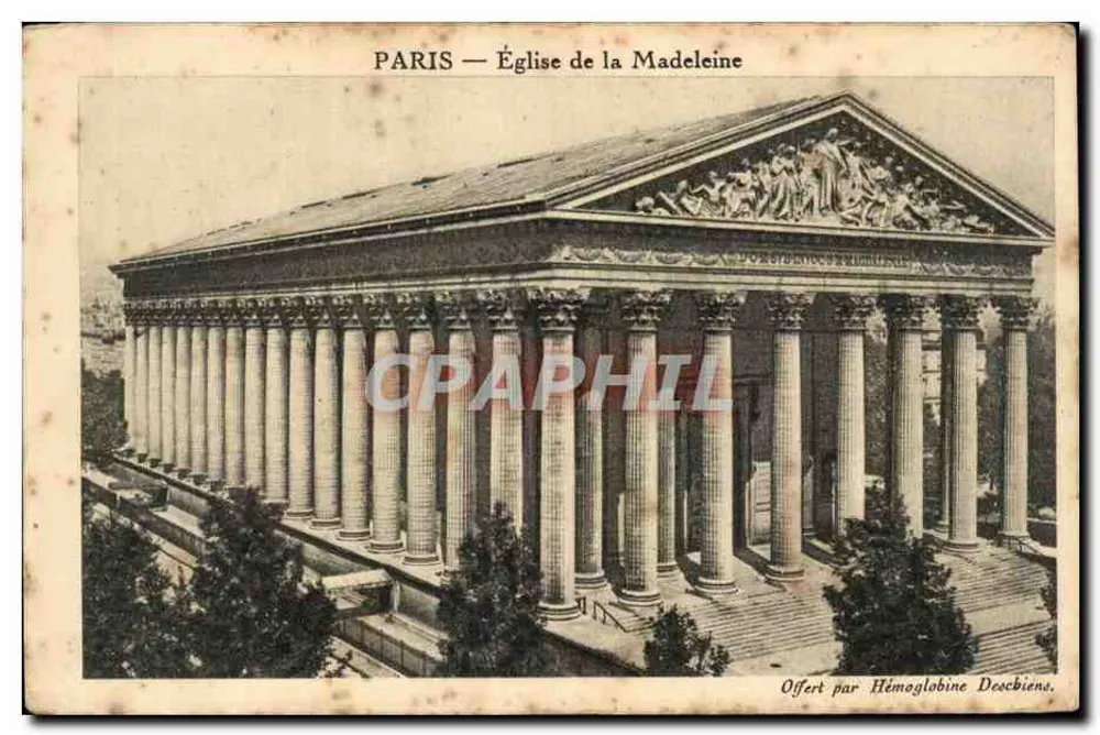 Paris — Church of the Madeleine — Offered by Hémoglobine Deschiens - Front