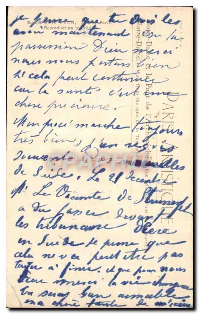O Porto do Arcebispo em Paris — Edição VON, Paris - Verso