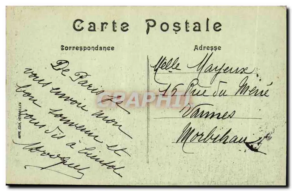 Paris — Grabmal von Napoleon I. in den Invaliden — Verlag NAPPE, ÉD. VERNEUILLES - Rückseite