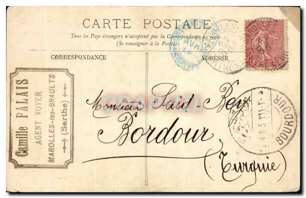 Paris — A Praça da Bastilha — LL. n°175 - Verso