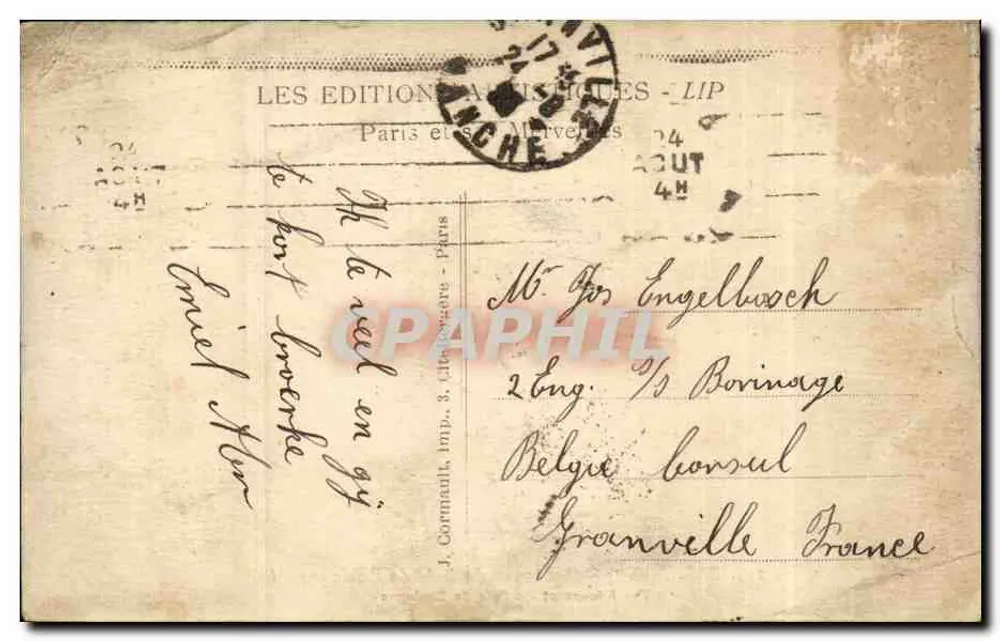 Paris (XVI) — L'Avenue du Bois de Boulogne — LIP - Verso