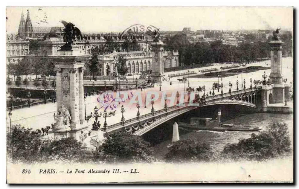 Paris — O Ponte Alexandre III — LL. — n° 875 - Frente
