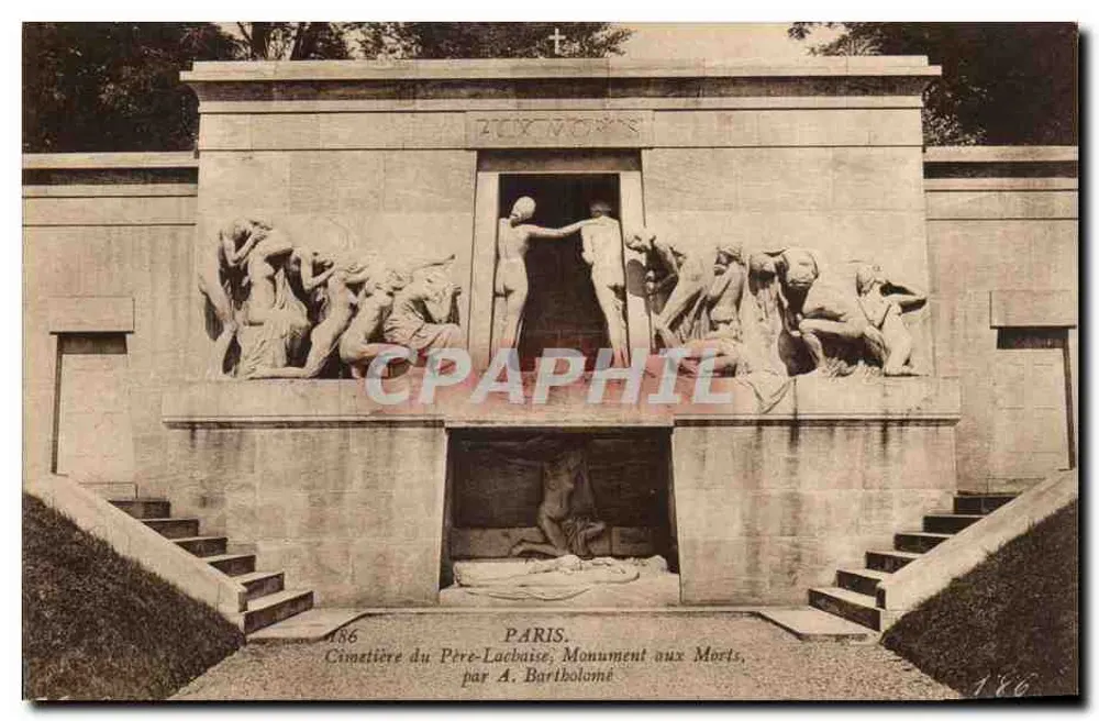 Friedhof Père-Lachaise, Denkmal für die Toten — Paris — von A. Bartolomé - Vorderseite