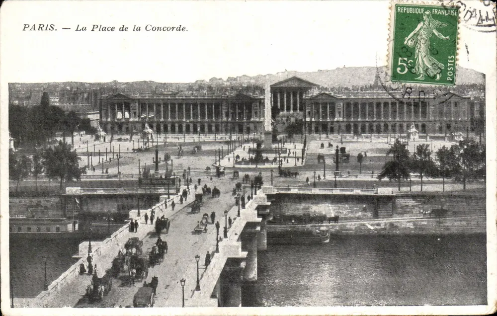 PARIS — A Place de la Concorde — Editor não identificado - Frente