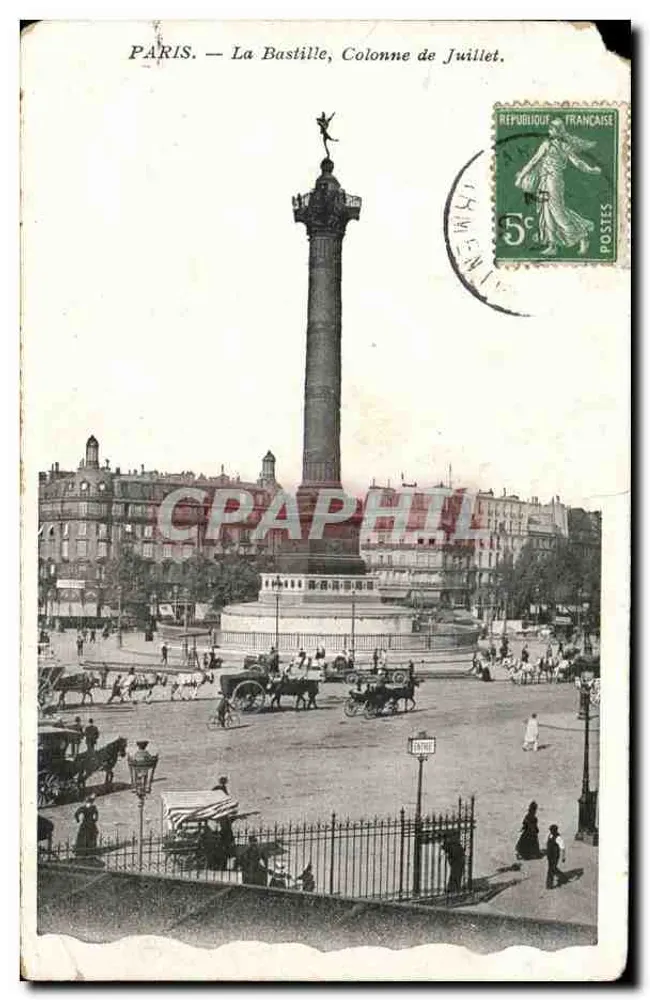 PARIS — La Bastille, Colonne de Juillet — éditeur imprimeur non visible - Vorderseite