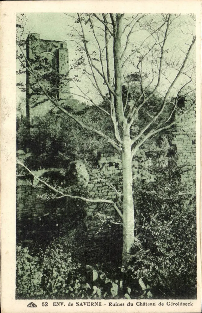 ENV. von SAVERNE - Ruinen des Schlosses Géroldeck - Vorderseite