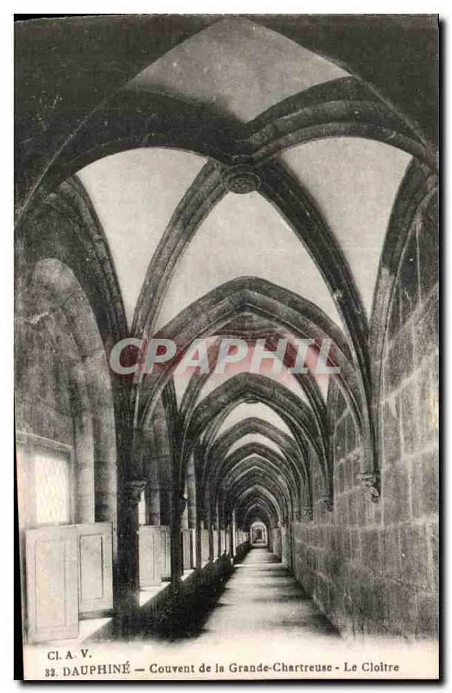 Dauphiné — Mosteiro da Grande-Chartreuse — O Claustro - Frente