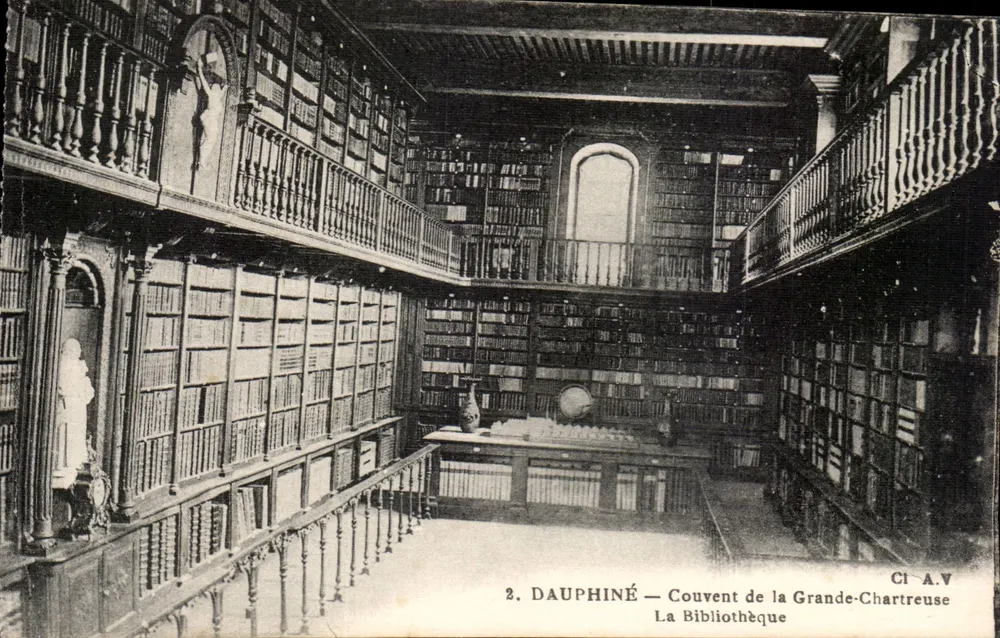 Dauphiné — Kloster der Grande-Chartreuse — Die Bibliothek - Vorderseite