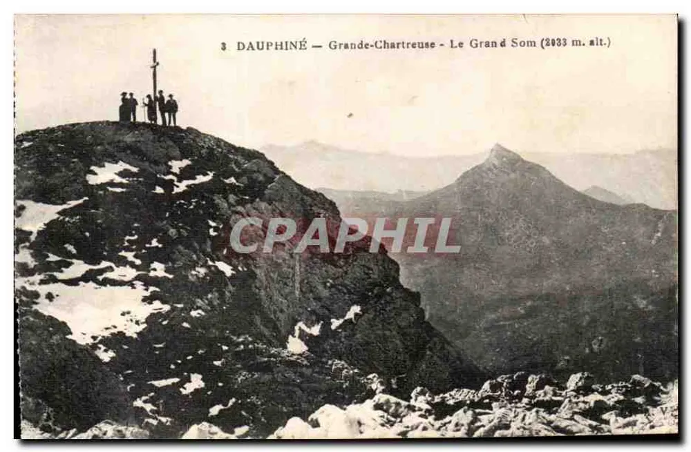 Dauphiné — Grande-Chartreuse — Der Grand Som (2033 m. Höhe) - Vorderseite