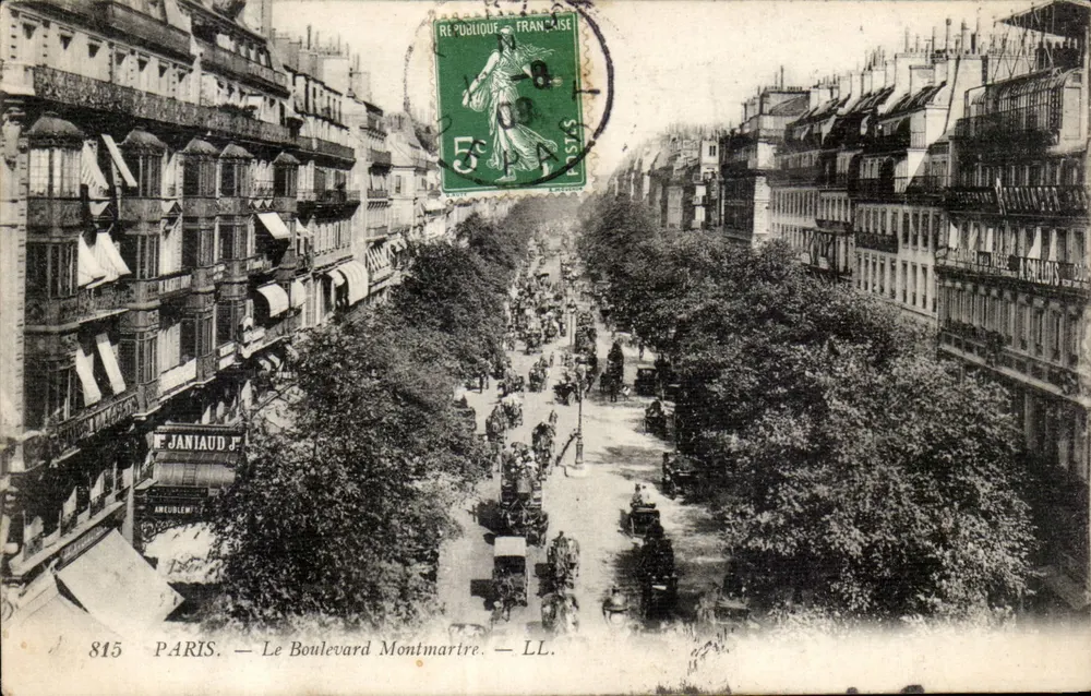 Paris — O Boulevard Montmartre — LL. — Editor Janiaud, n°815 - Frente