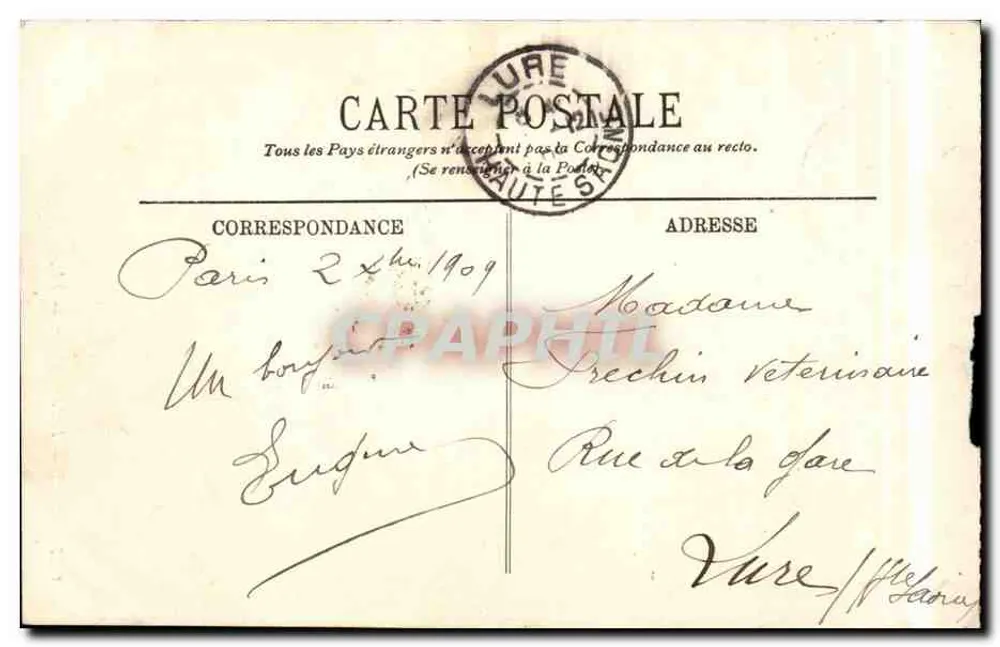 Paris — O Sagrado Coração — LL. — N° 1177 - Verso