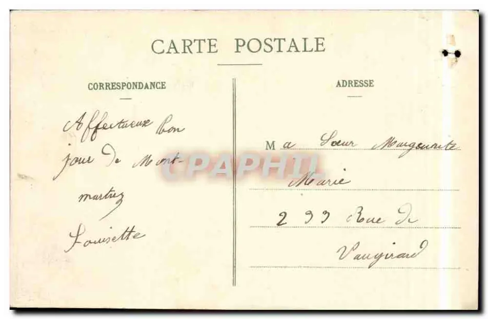 Basilika des Heiligen Herzens — Paris-Montmartre — E.V. - 830 - Rückseite