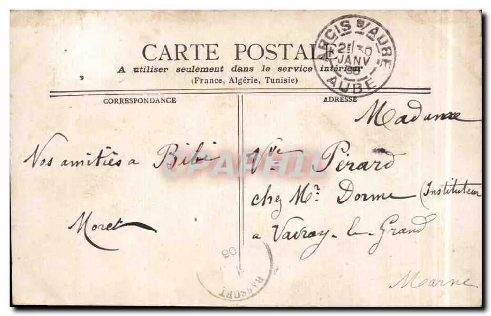 París - Banco de Francia — vista de la fachada y de la calle — editor no identificado - Reverso