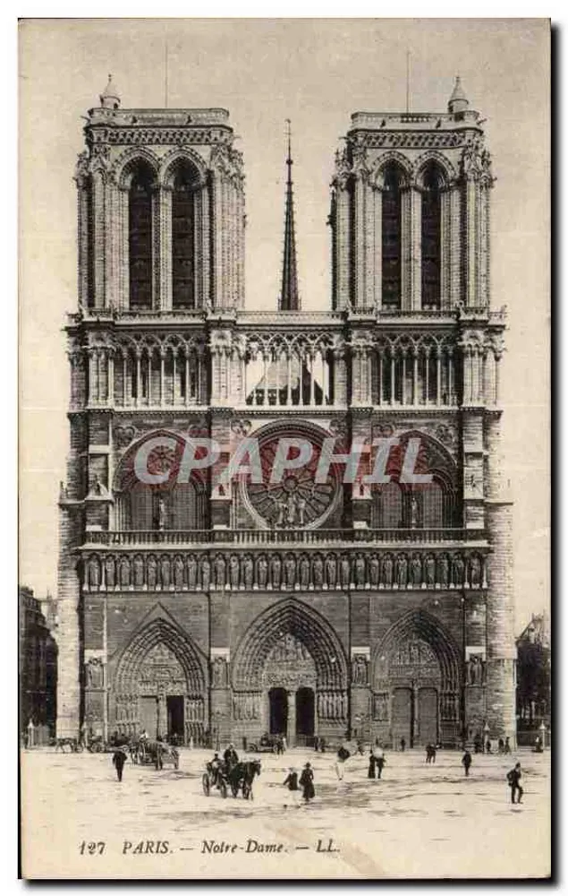 Paris — Catedral de Notre-Dame — LL. — n° 127 - Frente