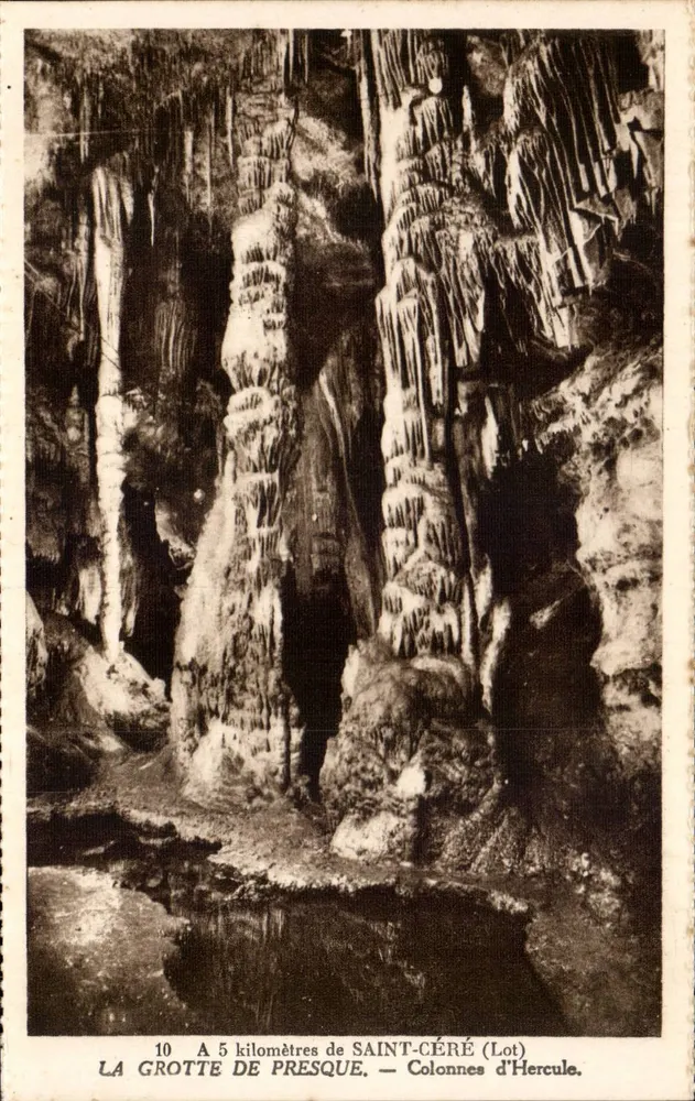 La Grotte de Presque — Colonnes d'Hercule — Phototypie Hélio Française - Recto