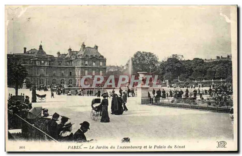 Paris — Der Luxembourg-Park und das Palais du Sénat — JND HOE, n° 804 - Vorderseite
