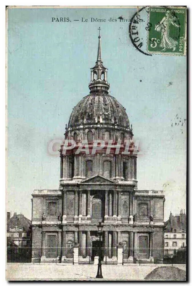 Paris — O Dôme dos Invalides — editor não visível - Frente