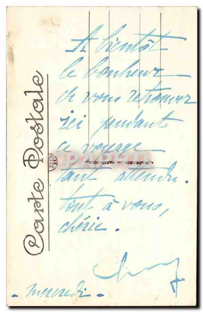 Paris — See des Bois de Boulogne — A. P. n°287 - Rückseite