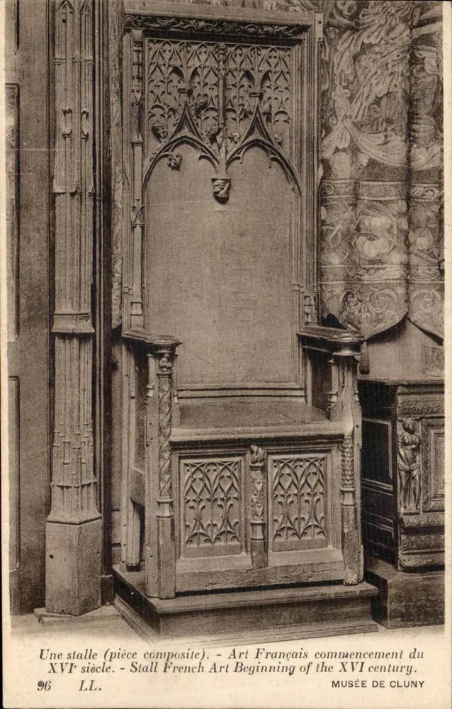 Stalle gothique — Musée de Cluny — LL n°96 - Recto