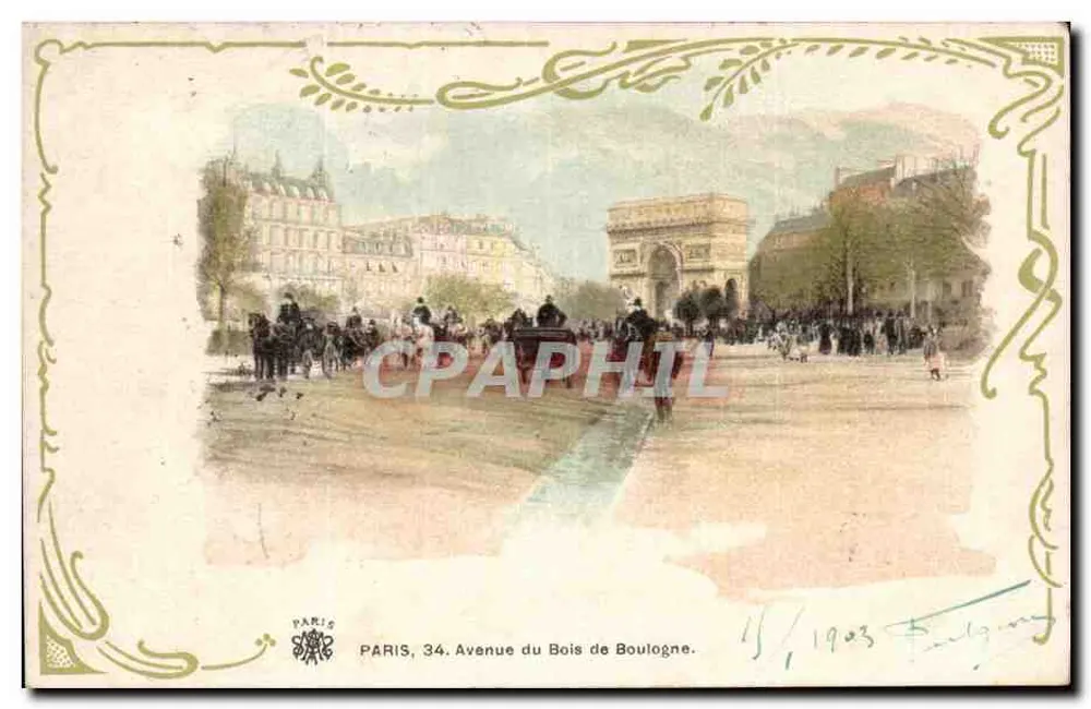 Paris — Avenue du Bois de Boulogne — Verlag Paris, n° 34 - Vorderseite