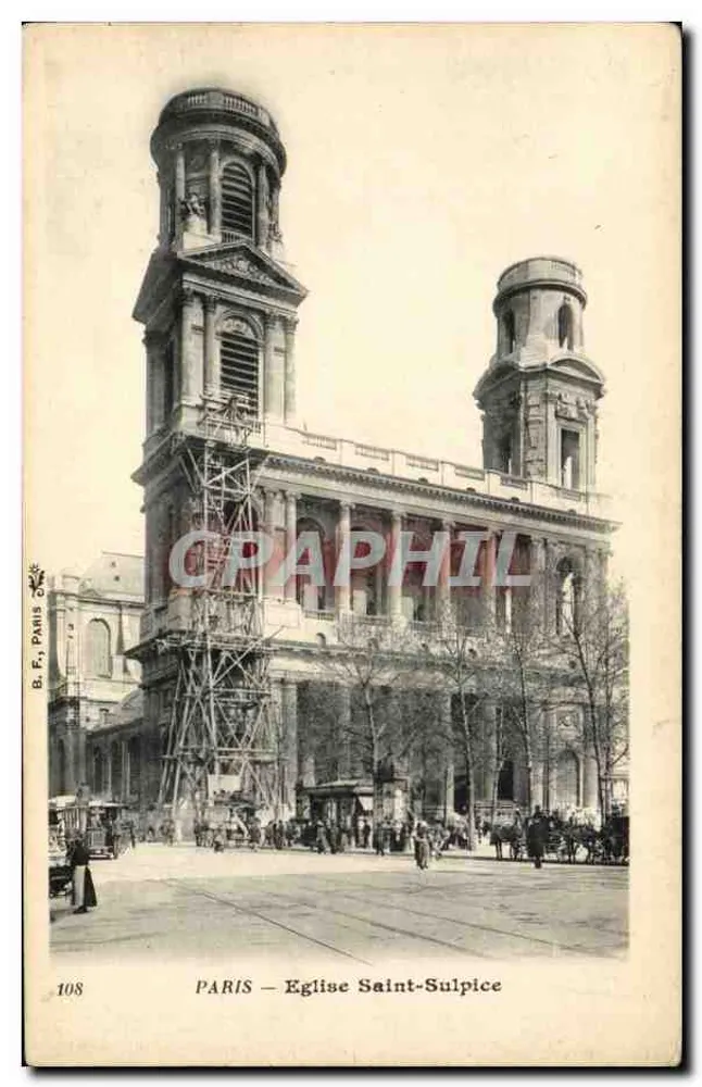 PARIS — Igreja de Saint-Sulpice — B.F. Paris, n° 108 - Frente
