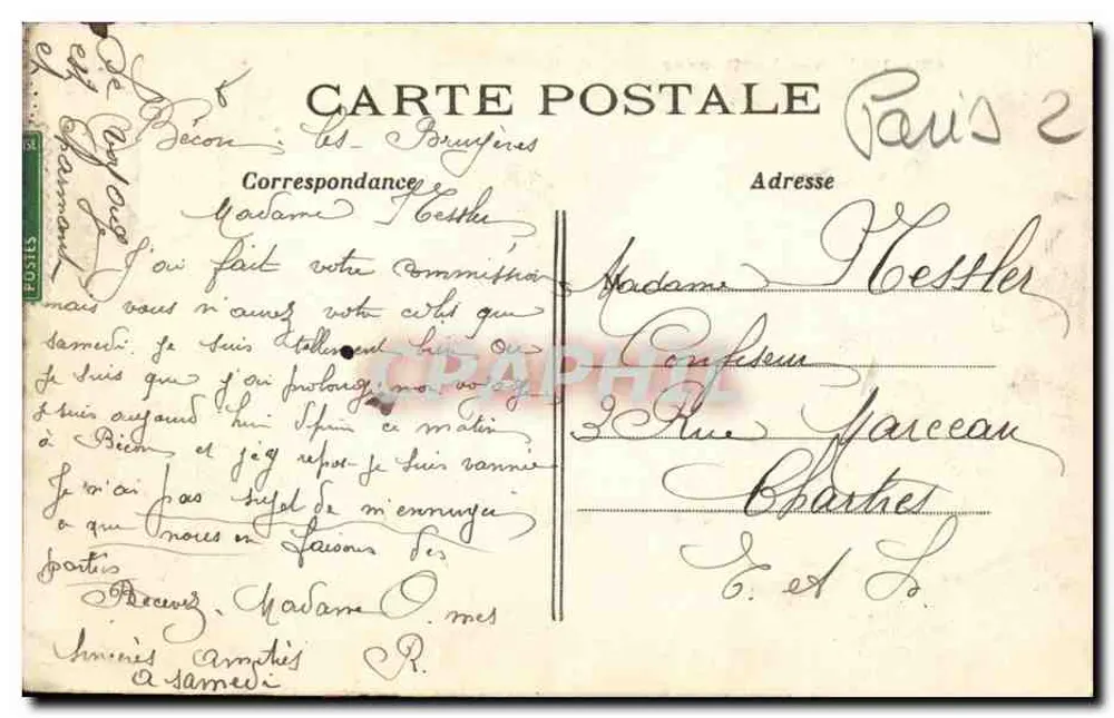 PARIS — A Bolsa — C. M. n°42 - Verso
