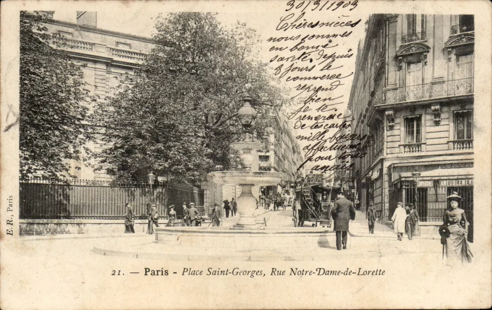 Paris — Place Saint-Georges, Rue Notre-Dame-de-Lorette — E.R. Paris, n°21 - Vorderseite