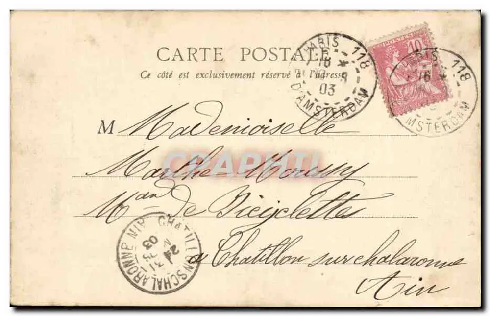 Paris — Place Saint-Georges, Rue Notre-Dame-de-Lorette — E.R. Paris, n°21 - Rückseite