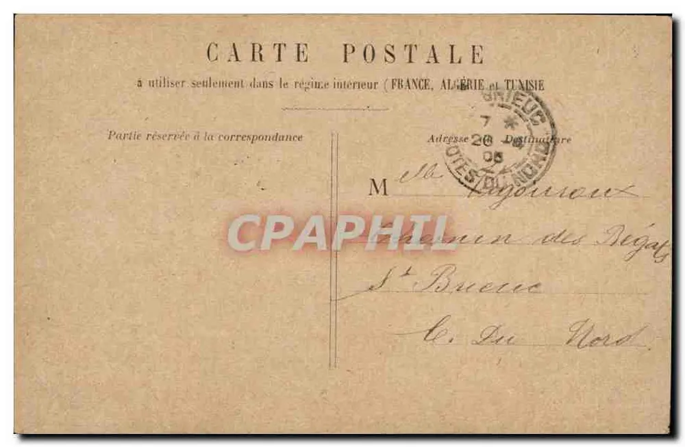 Paris - Praça da Bastilha — coluna da Bastilha com estátua, editor não visível - Verso