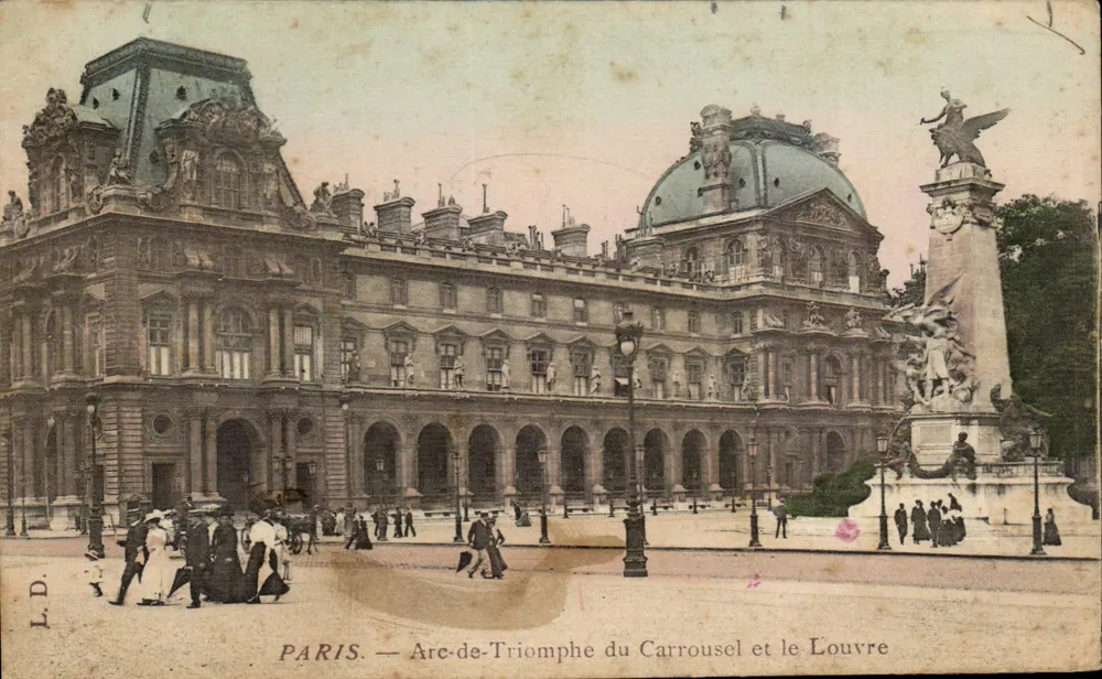Parigi — Arco di Trionfo del Carrousel e il Louvre — L.D. - Recto