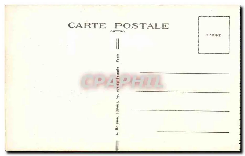 O Palácio do Trocadéro — Paris — editor L. Bosson, n°79 - Verso