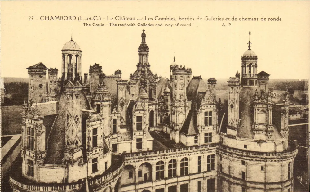 Chambord (L.-et-C.) — Das Schloss — Die Dächer, umgeben von Galerien und Gängen — A.P. - Vorderseite