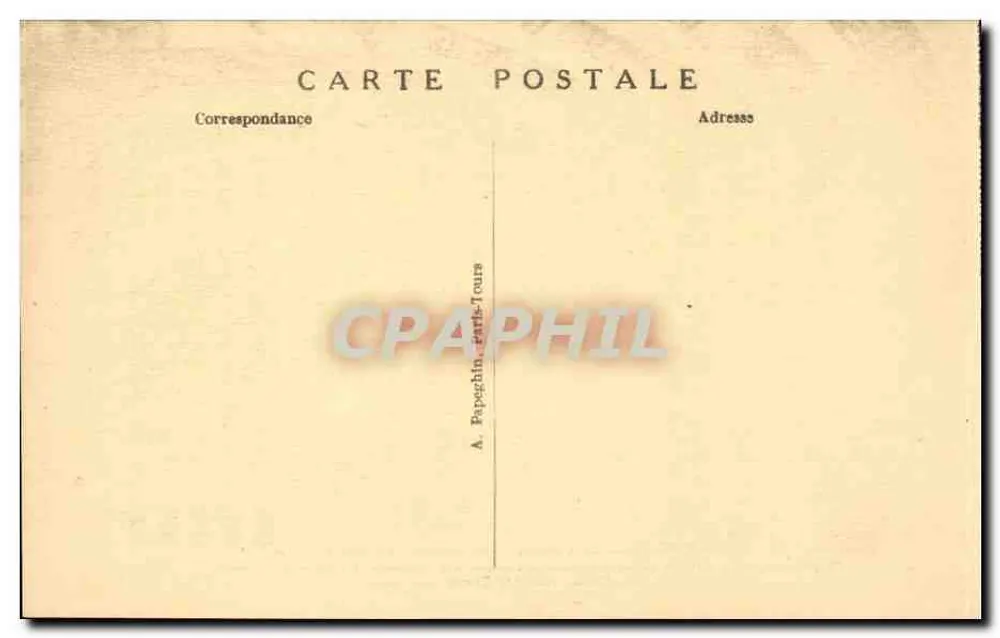 Chambord — Zimmer und Bett des Grafen von Chambord — A. P. - Rückseite
