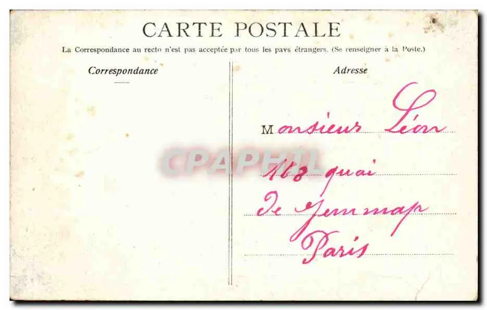 Paris. Die Kirche Notre Dame und die Seine — Panoramablick — Verlag nicht sichtbar - Rückseite