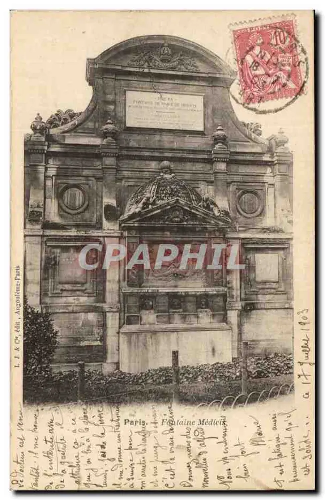Fontaine Médicis — Paris — L. J. & Cie Verlag, Auguste-Léon, Paris - Vorderseite