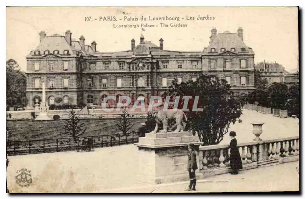 Paris - Palácio do Luxemburgo - Os Jardins — L'Argule, n°107 - Frente