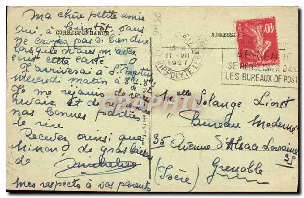Paris - Palácio do Luxemburgo - Os Jardins — L'Argule, n°107 - Verso