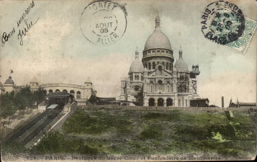 Paris — Basilika des Heiligen Herzens und Montmartre-Funicular — Verlag Allier, Nr. 326 - Vorderseite