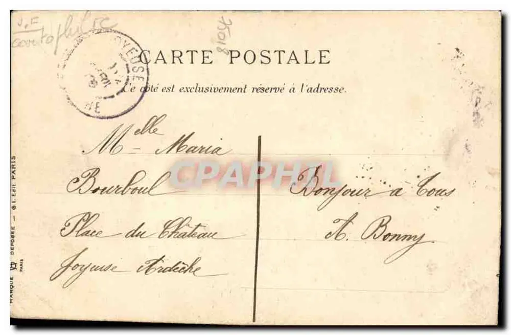 Paris. Montmartre — Der Funicular — In Weichdruck gedruckt — Serie E. Nr. 57 - Rückseite