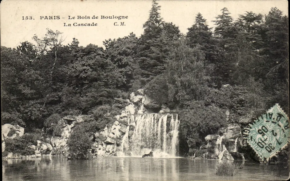 Paris - O Bois de Boulogne — A Cascata — C.M. n°153 - Frente