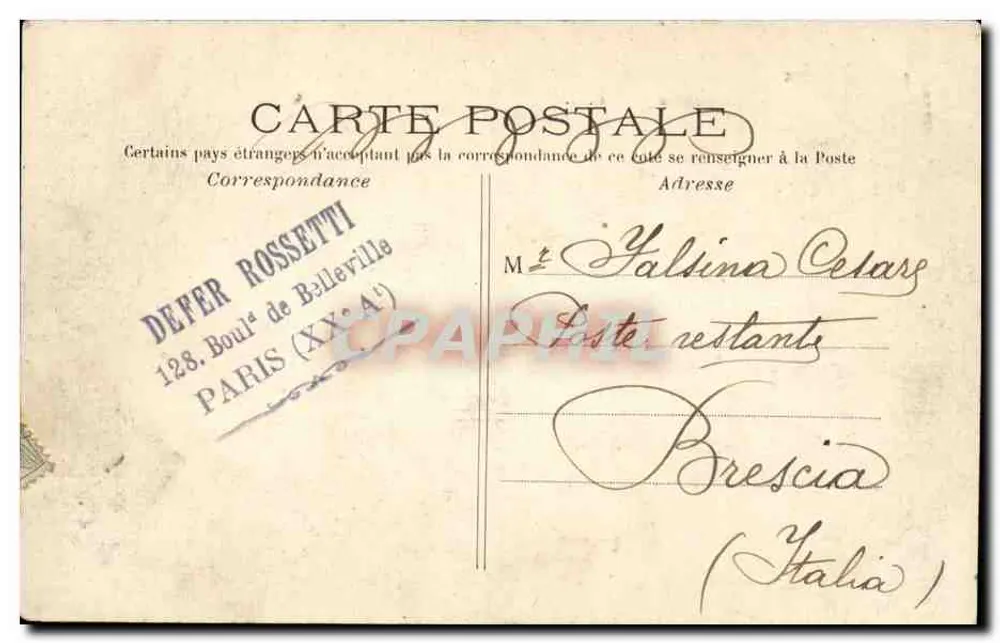 Paris - O Bois de Boulogne — A Cascata — C.M. n°153 - Verso
